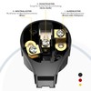 Safety angle plug, extra flat with bracket, plastic, 8 mm