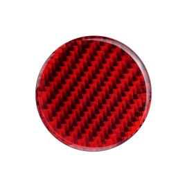 Bilisin Center Console Large Screen Knob Decoration 1.29 * 1.29" Inch Carbon Fiber Panel Trim Cover Interior Accessories for Lexus,Fit for is 2013 2014 2015 2016 2017 2018 2019 Red