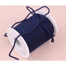 Twisted Nylon String 3 Ply Twine for Gardening DIY Crafting Bracelets Making (2mm-114feet, Dark Blue)