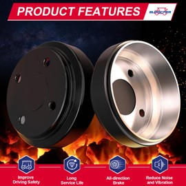 SUPGCPER Club Car Brake Repair Kits for DS 1995-UP&Precedent 2004-UP, Golf Cart Brake Drum Kit, Club Car Brake Drum/Hubs&Brake Shoes/Pads&Brake Spring Kit, OEM Replace# 101823201 101816301 101791101