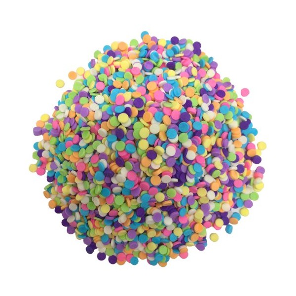 OliveNation Pastel Candy Quins, Multicolor Candy Confetti Ice Cream, Dessert Topping, Edible Decoration - 1/2 pound