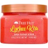 Exfoliante corporal Lychee Kiss Shea Sugar Scrub Tree Hut 510g