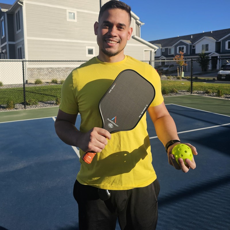 Pickleball Paddles,3K Raw Carbon Fiber Pickle ball Paddle Surface with