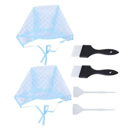 Beavorty 6pcs Highlighting Cap Brush Hair Dyeing Kit for Home Professional Hair Coloring Dye Brush Set