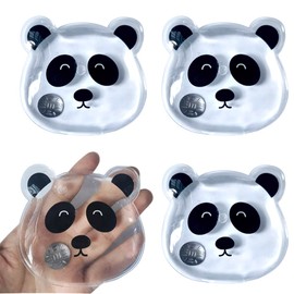 Reusable Click Instant Heat Packs, Pocket Hand Warmers, Snap It Hot/Cold Gel Heating Pad for Adults & Kids, Instant Hot Pad, Hot Compress, Hand Click Gel Warmers for Body (4 Pandas)