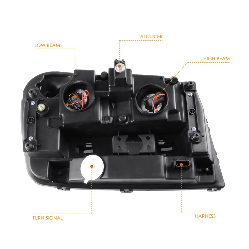 PM PERFORMOTOR 2Pcs Headlights Assembly Compatible with Chevy Trailblazer EXT