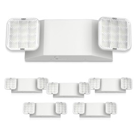 FREELICHT 6 Pack LED Emergency Light for Business, LED Emergency Square Lights with Battery Backup, 2 Bug Eye Heads Adjustable Commercial Lighting Fixtures, UL 924 Certified
