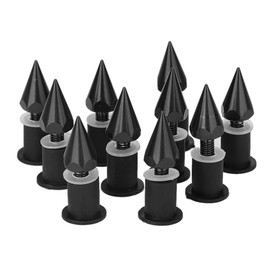 Tomotato Pack of 10 Motorcycle Windshield Screws, Universal Motorcycle M5 Fairing Screws, Aluminium Windscreen Spike Bolts for Motorcycles, Bicycles, Scooters (Black)