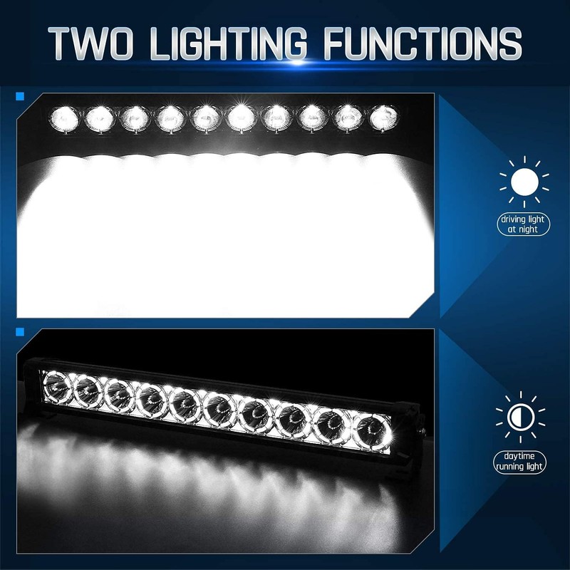 Autofeel 14 inch Led Light Bar, 60W 6300LM, Led Fog