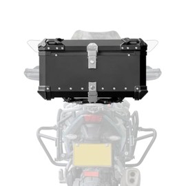 MOSYQI Motorcycle Trunk 55L,Motorcycle Top Case Box Store Helmet Luggage Top Bag Storage Carrier Case,Waterproof Aluminum Handle Motorcycle Helmet Case,Tail Box with Security Lock