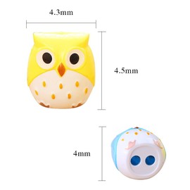 Mini Cute Lovely Owl Pencil Sharpener 12pcs 4 Colors Two-Hole Pencil Sharpener Plastic Manual Pencil Sharpener Portable for Kids Student School Classroom Stationery Green Pink Blue Yellow