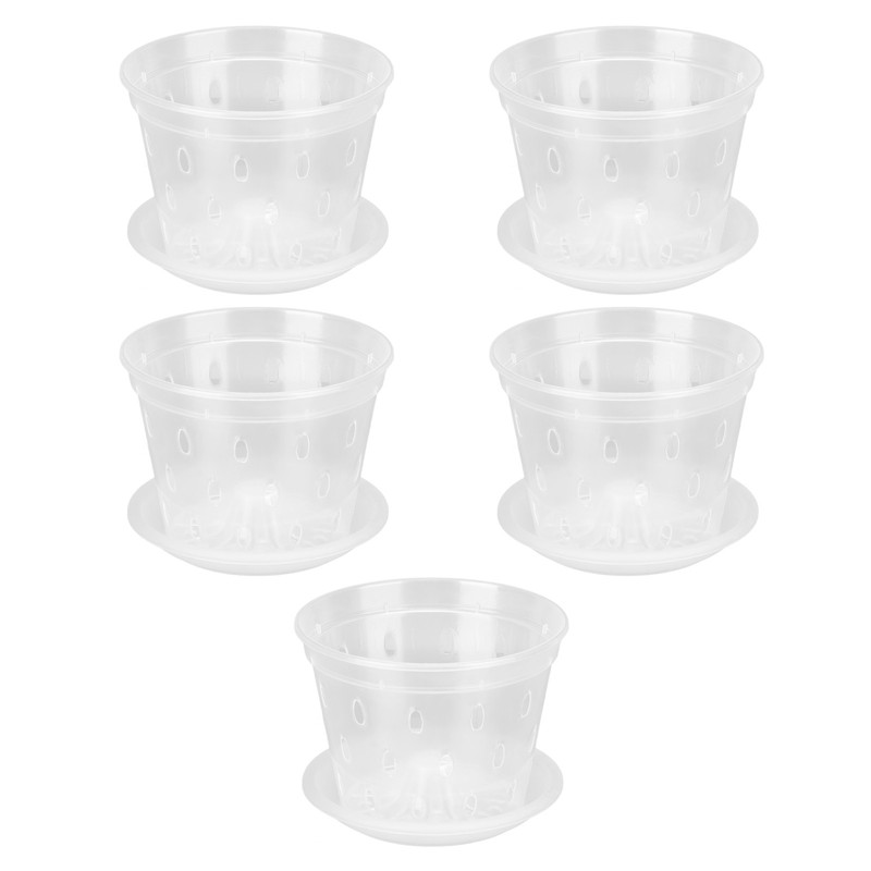 5 Sets Orchid Flower Pot Breathable Clear Orchid Planting Pot