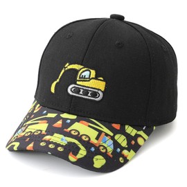 HeyCaps Kids Baseball Cap for Boys Ages 2-6 - Cartoon Embroidered Sun Hat with Curved Brim, Adjustable Toddler Summer Hat