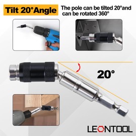 LEONTOOL 6PCS Magnetic Bit Holder 1/4" Hex Shank Magnetic Drill Bit Extension Holder Flexible Magnetic Swiveling Bit Tip Holder Bar Set Extender for Power Drill Electric Screwdriver Impact Driver