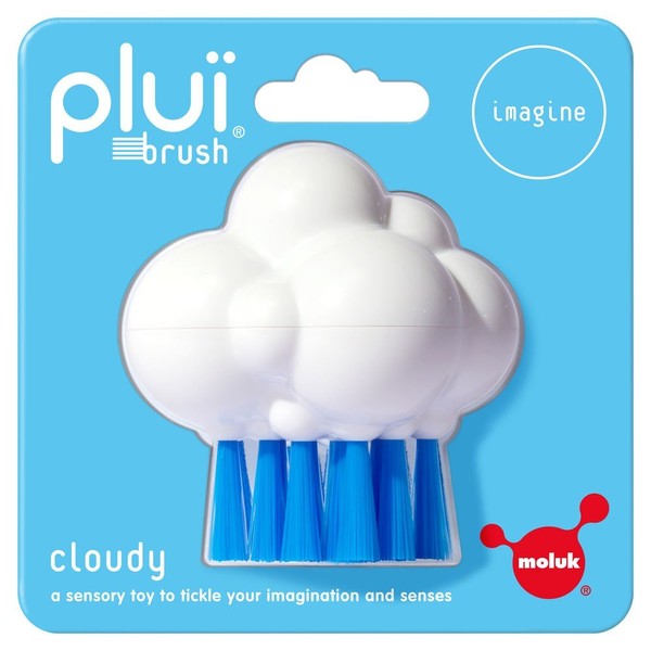 Moluk 43075 Plui Bürste Cloudy, Spielbürste, Lernspielzeug, Badespielzeug für Kinder