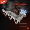 A-Premium Left Side Exhaust Manifold Kit W/Studs [3.8L] Compatible with