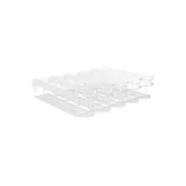 Display Technologies Refrigerator Beverage Dispenser Organizer, Gravity Fed Beverage Glide for Angled Shelves for Coolers, Shelf Organizers for Cans and Bottles, 5x4