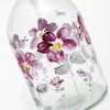 17oz Flower Glass Soap Dispenser Bottle with Plastic Pump,Set of