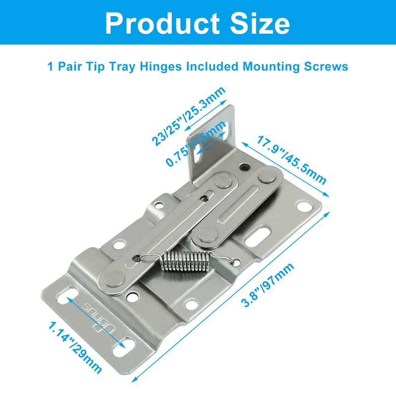 vibedor 1 Pair Tip Out Tray Hinges, Scissor Hinge Kitchen
