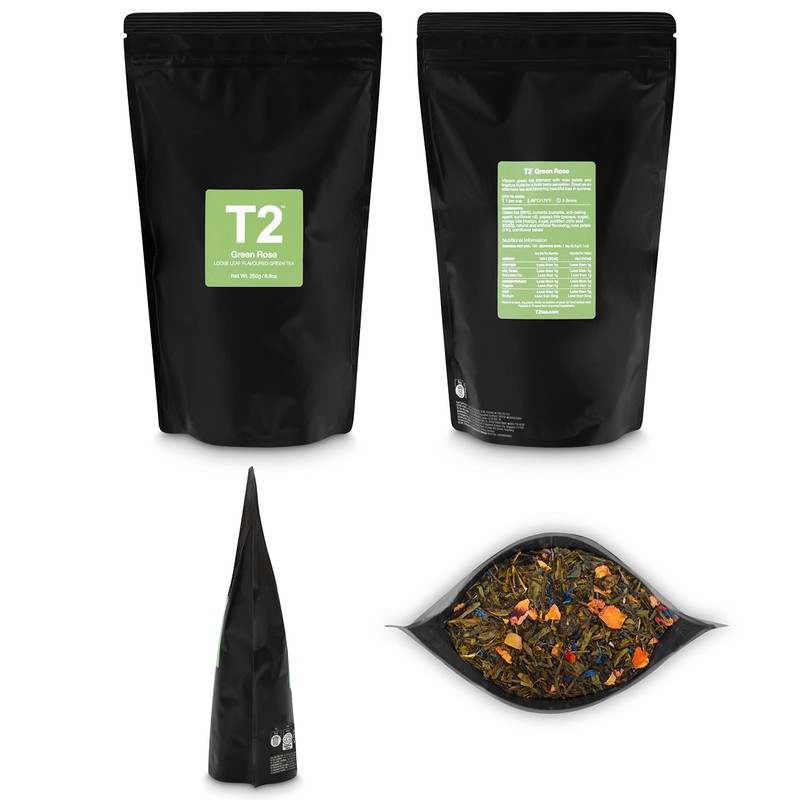 T2 Green Rose Loose Leaf Green Tea in Resealable Foil