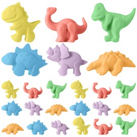 MotiMind 24 Pcs Dinosaur Shaped Sidewalk Chalk Funny Washable Colored Sidewalk Chalk Drawing Writing for Outdoor Home School Art Play Chalkboard Blackboard and Playground