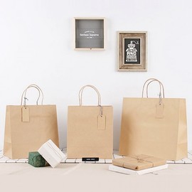 Easy Packaging Kraft Twist Handle Shopping Bags 100 Count 260x150x260 (Medium)