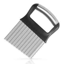Vicloon Crinkle Cutter, Potato Chipper, Stainless Steel Potato Chipper Chip Cutter, Potato Cutter French Fries Vegetable Cutter and Fruit Slicer for Cooking Tool