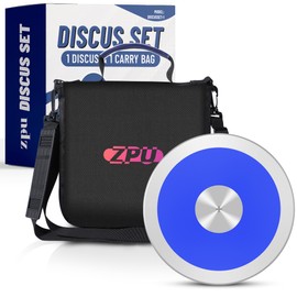 ZPU 1kg Nylon Discus with Black Carry Bag, Sports Practice & Competition Discus for Track and Field, Outdoor Practice Throwing Discuses for Men Women, Blue