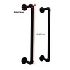 Industrial Pipe Towel Rack for Bathroom Wall Mounted,Towel Holder Black