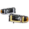 PM PERFORMOTOR Switchback Dual L-Shape LED Headlights+Side Marker Lights Compatible