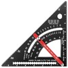 Smgda Carpenter Square 7 inch, Adjustable Angle Combination Ruler, Aluminum