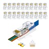 EZYUMM 20-Pack RJ45 Pass Through Connector, Cat 5 Cat 6