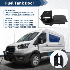 ACROPIX Fuel Filler Door Housing Pocket Hinge W/Black Cover for Ford Transit Vans 150 250 350 HD 2015-2023 No.CK4Z-5427936-A Fuel Filler Gas Door Cap
