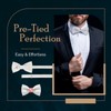 Mens Classic Pre-Tied Satin Formal Tuxedo Bowtie Adjustable Length Large