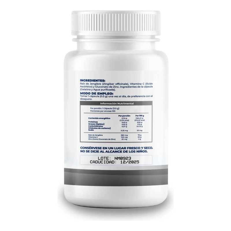Citrato Magnesio 500mg 100 Cápsulas Sabor