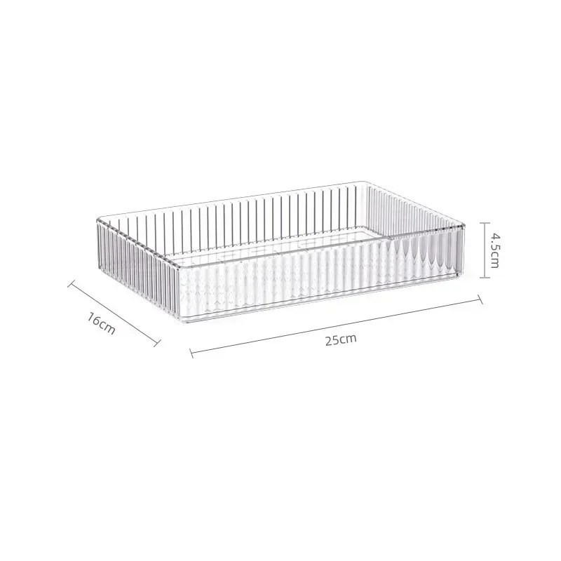 Desk Drawer Organizers Set – Clear Plastic Storage Bins for
