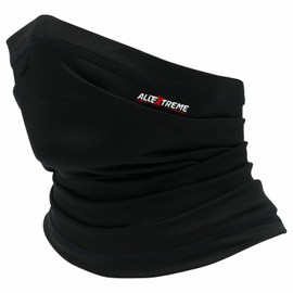 Allextreme Neck Gaiter Super Soft and Breathable Headband Cloth Face Mask, Black, Standard