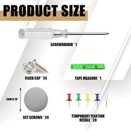 PACLVIO 60Pcs Car Roof Headliner Repair Kit, Car Ceiling Fabric Repair, Auto Roof Snap Rivets Retainer with Installation Tool, Universal for Interior Ceiling Cloth Fixing Repair Buckle (Grey Grid)