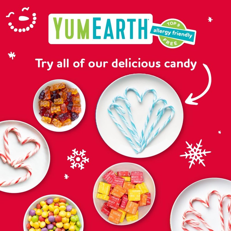 YumEarth Organic Holiday Mini Candy Canes, 30 Count