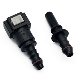 KRD PERFORMANCE 3/8 (9.49mm) SAE to 5/16 (8mm) Barb Straight Nylon Fuel Line Hose Quick Release Connector