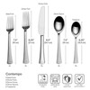 Gourmet Basics by Mikasa Contempo 45-Piece Stainless Steel Flatware Set,