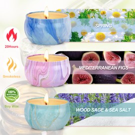 Gifts for Women, 10PCS Gift Set with Home Scented Candles, Hand Creams, Bath Bombs Self Care Relaxing Spa Gift Basket for Women, Mom, Her, Friends, Sister for Birthday Thanksgiving Christmas