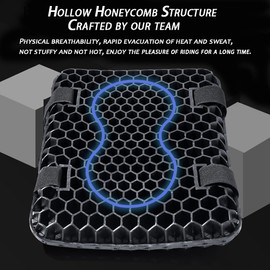 Motorcycle Seat Cushion, Gel Cushion Motorcycle, Motorcycle Foldable Seat Cushion, Shock Absorbing, Universal Breathable Motorcycle Seat Cushion Pad, Non-Slip Gel Seat Cushion Motorcycle, Seat