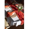 Generic Burnt Sienna Orange 100% Linen Cloth Cotton Square Napkins,