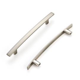 Ravinte 30 Pack Cabinet Handles Brushed Nickel Cabinet Pulls Kitchen Cabinet Handles,Curved Drawer Pulls in 7-1/4 Inch Length with 5 Inch Hole Center Arch Kitchen Cabinet Hardware