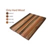TESLYAR Medium Solid Wood Cutting Board for Kitchen with Side