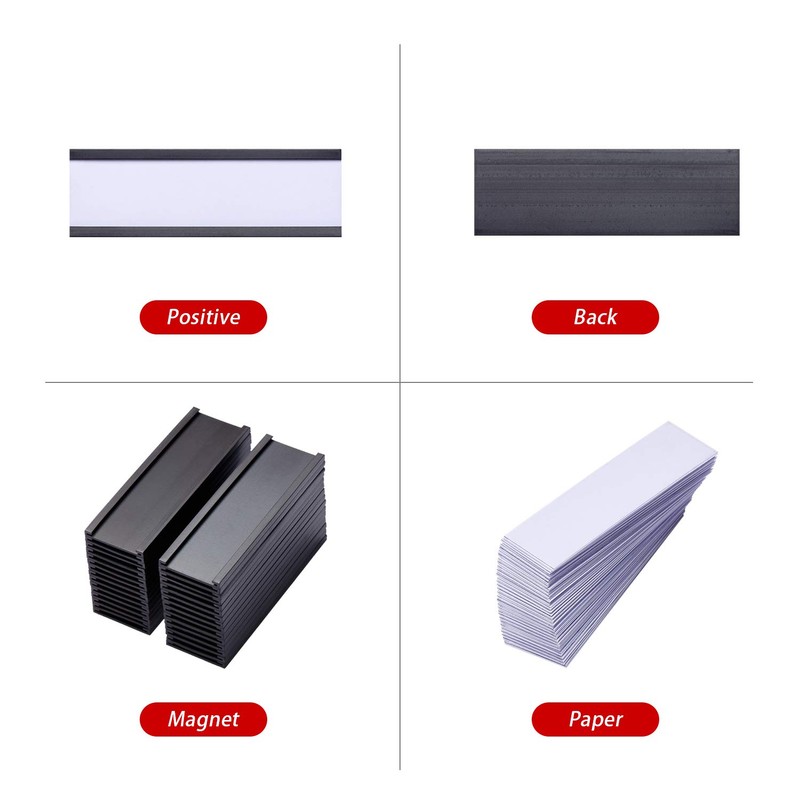 Eeoyu Magnetic Label Holders with Magnets Magnetic Data Card Holders