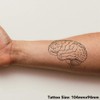 Azeeda 'Gehirn' Temporäres Tattoo - Hautfreundlicher & Ungiftiger Abziehbild ·