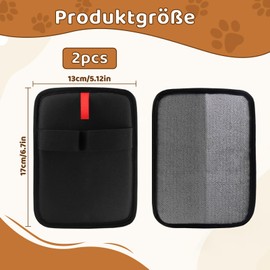 Pack of 2 Fur Magnet Gloves, Double-Sided, Double-Sided Grooming Gloves for Cats/Dogs, Breathable Pet Hair Remover with Anti-Static Function, Reusable for Clothes, Sofas