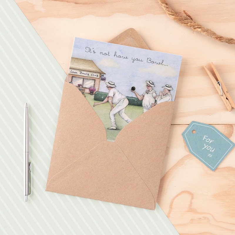 Berni Parker Bowls Birthday Card - Its not how you